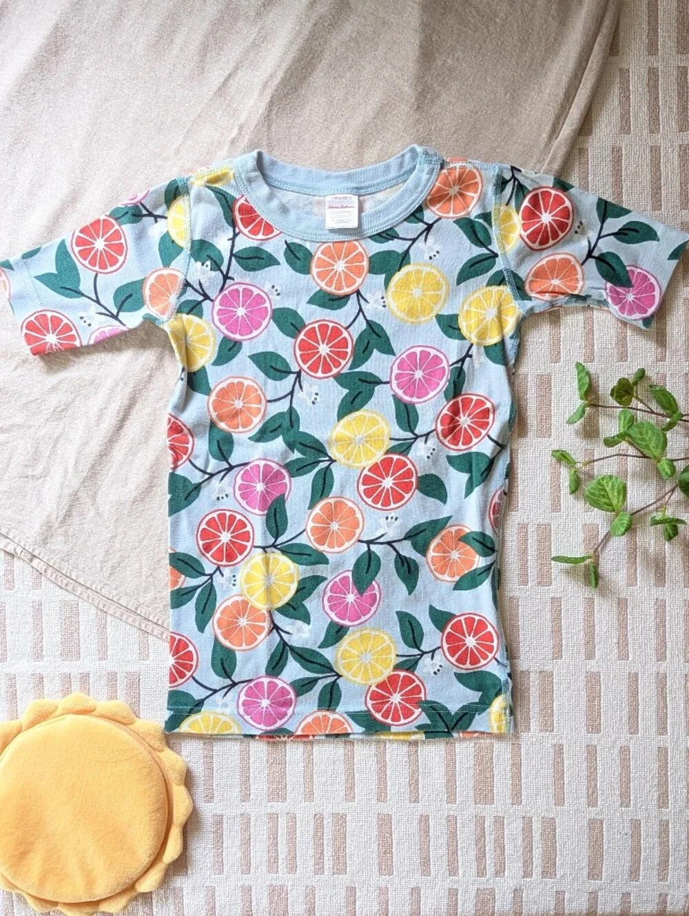Hanna Andersson | 10 | Short John Pajama Set | Sweet Citrus